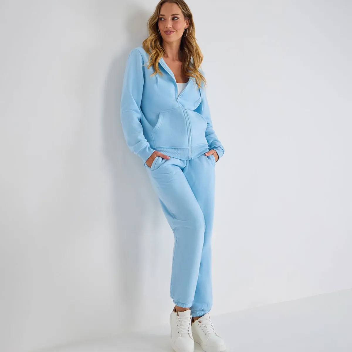 Outlet Ladies Blue Zip Jacket Women Leisurewear