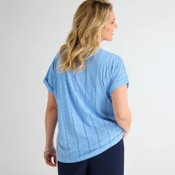Discount Ladies Broderie Anglaise Top Women Tops