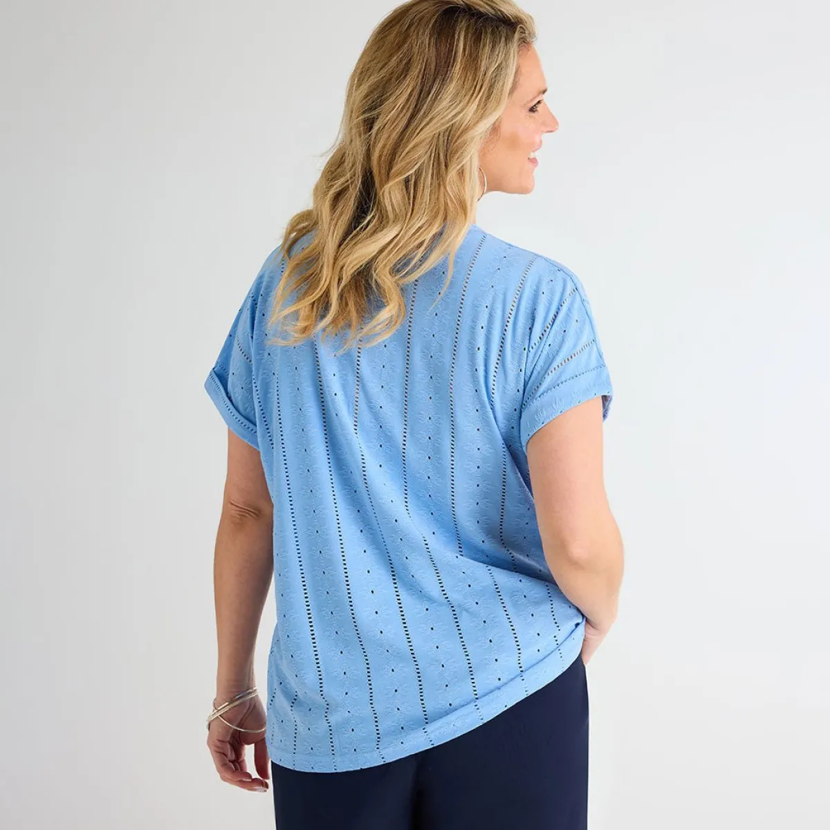 Discount Ladies Broderie Anglaise Top Women Tops