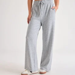 New Ladies Brushed Marl Joggers Women Joggers & Leggings
