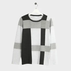 Fashion Ladies Colour Block Jumper Women Knitwear | Knitwear