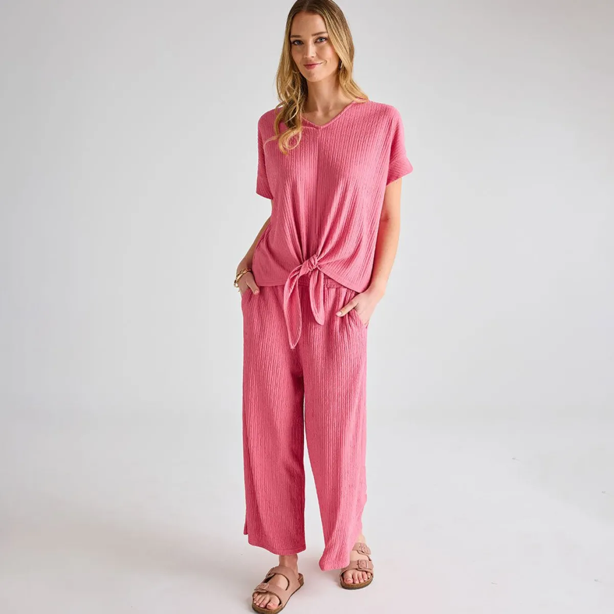Sale Ladies Coral Plisse 3/4 Trouser Women Plissé | Plissé
