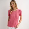 Outlet Ladies Coral Textured Top Women Dresses | Dresses