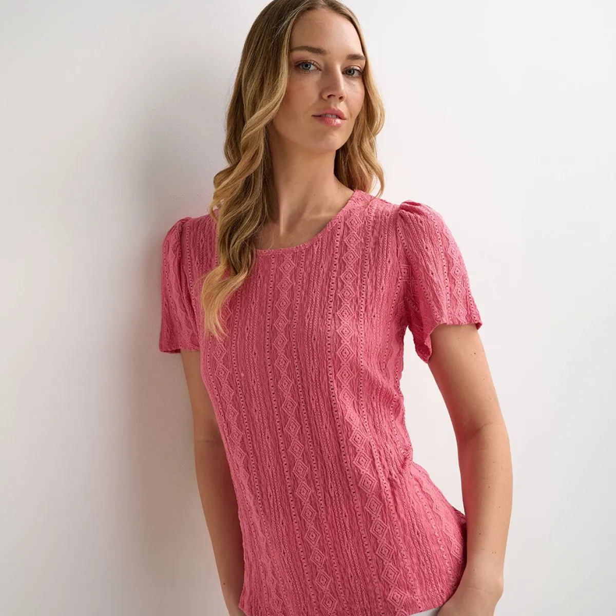 Outlet Ladies Coral Textured Top Women Dresses | Dresses