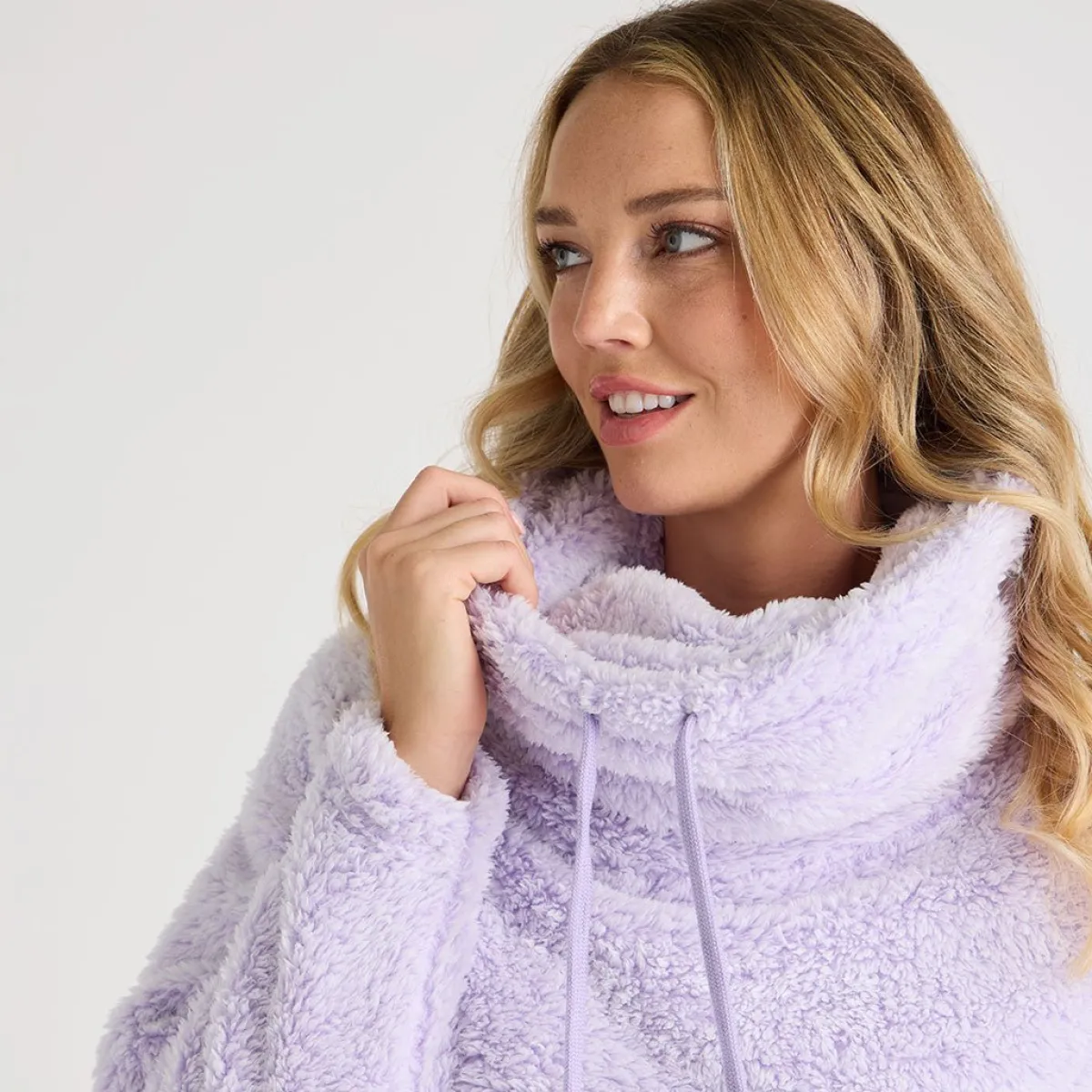Fashion Ladies Cowl Neck Fleece Women Hoodies & Sweatshirts