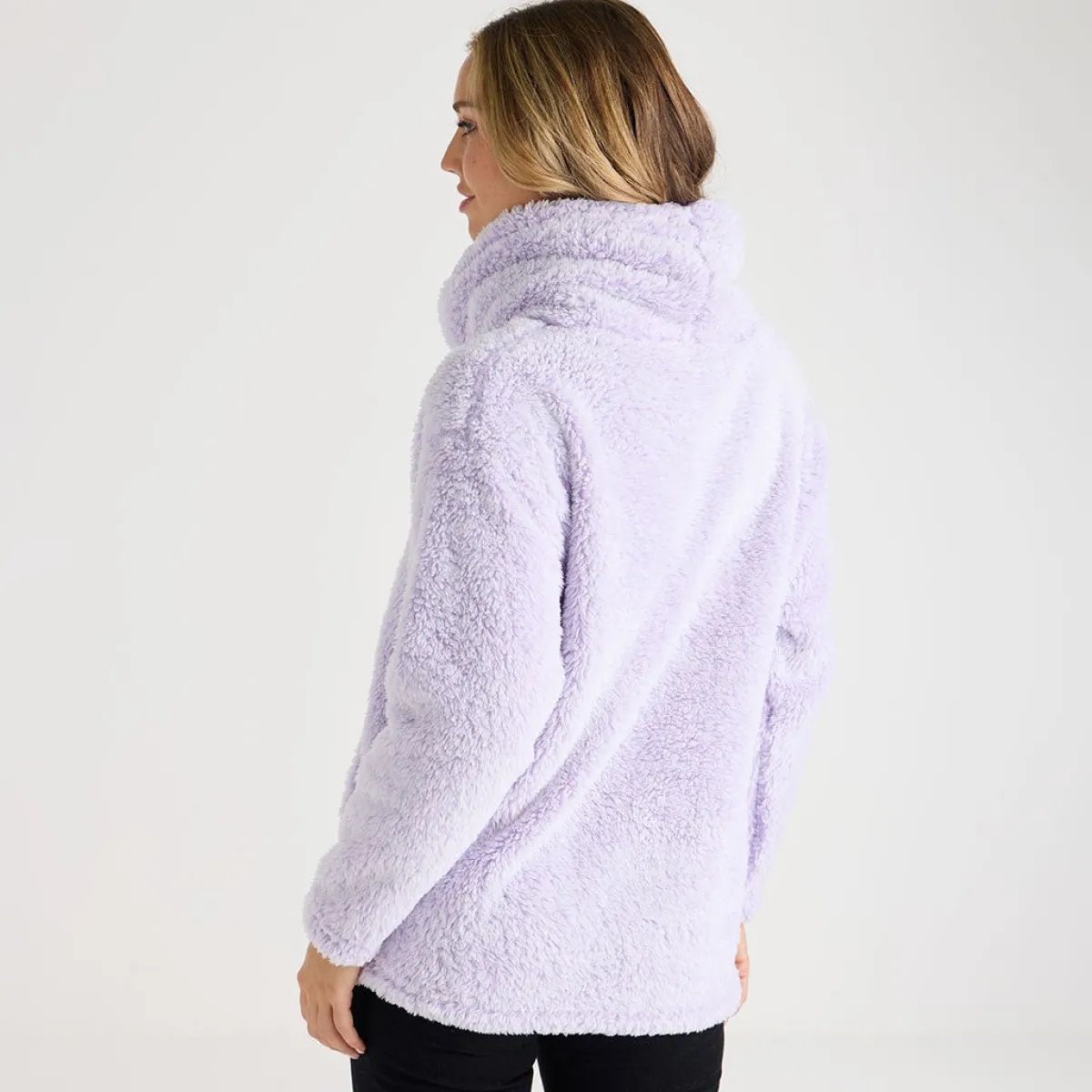 Fashion Ladies Cowl Neck Fleece Women Hoodies & Sweatshirts