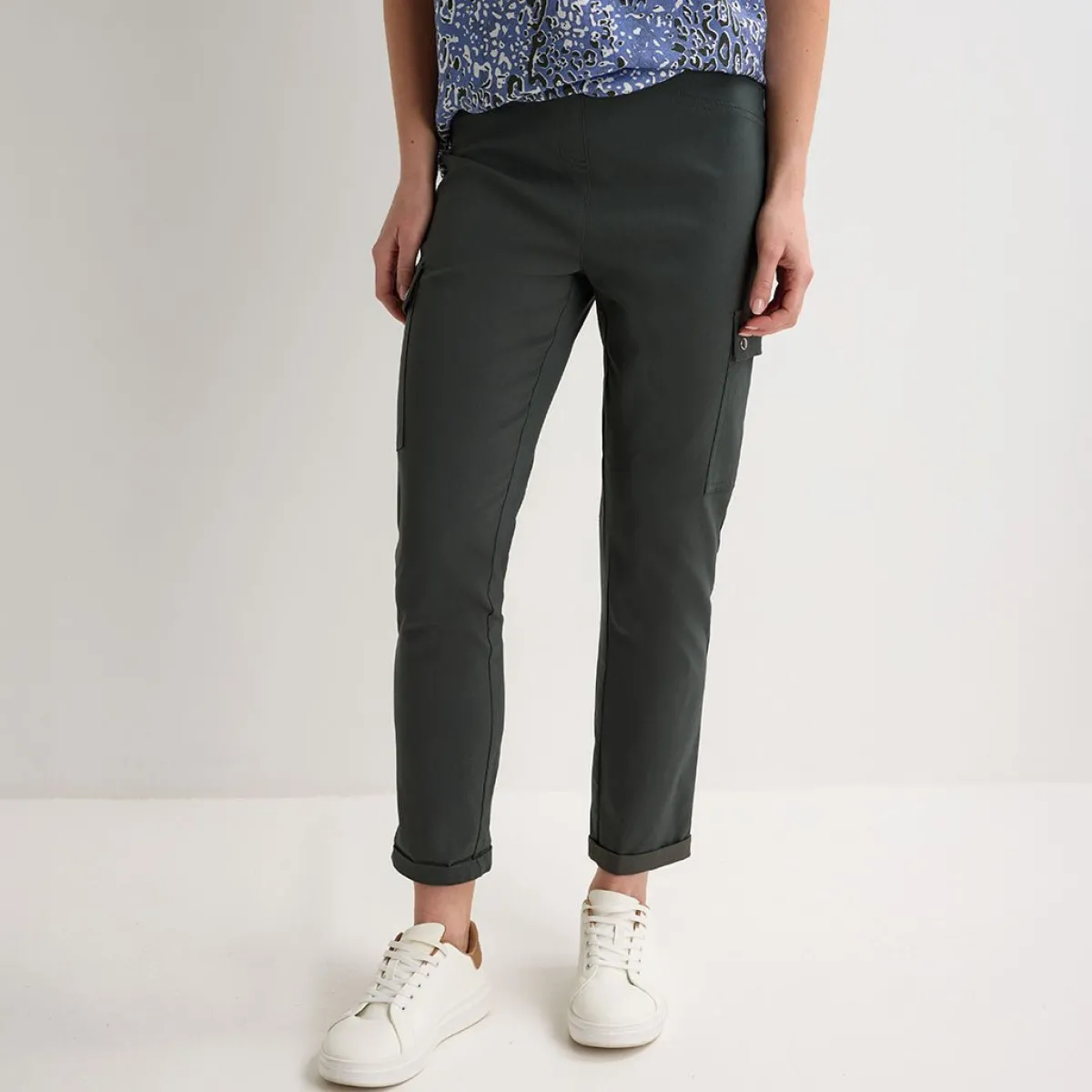 Clearance Ladies Dark Khaki Bengaline Combat Trouser Women Trousers | Bengaline