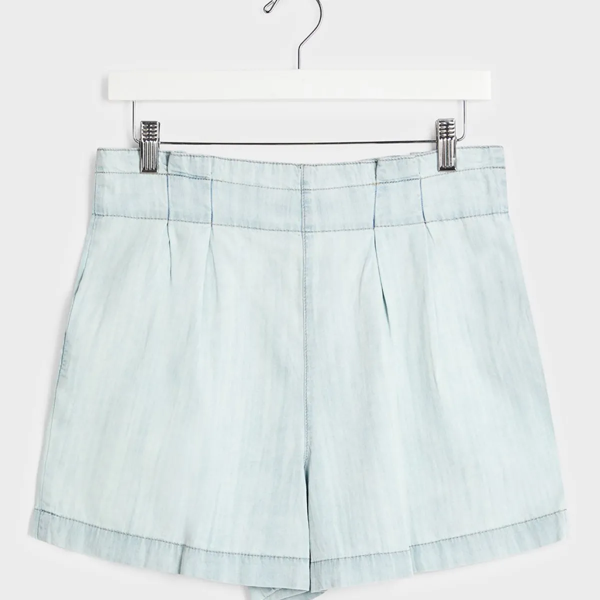 Online Ladies Denim Blue Tencel Shorts Women Shorts
