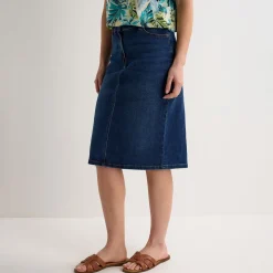 Sale Ladies Denim Midi Skirt Women Joggers & Leggings | Jeans