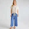 Sale Ladies Denim Plisse 3/4 Trouser Women Plissé | Plissé