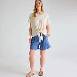 Clearance Ladies Denim Plisse Shorts Women Plissé | Plissé