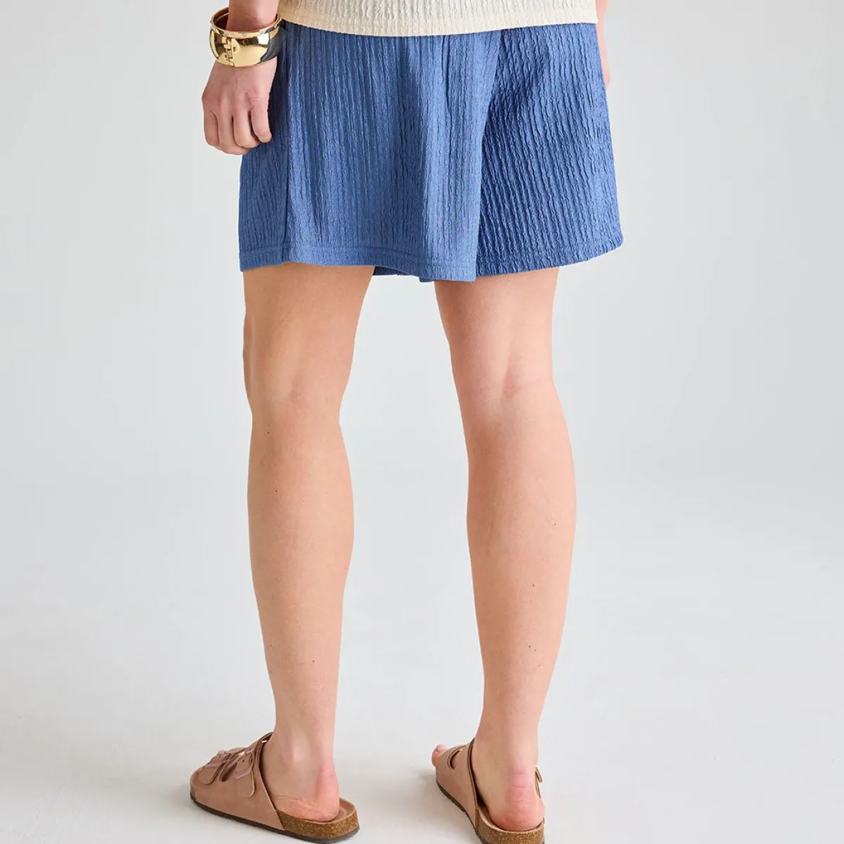 Clearance Ladies Denim Plisse Shorts Women Plissé | Plissé