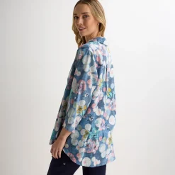 Online Ladies Denim Printed Button Through Shirt Women Shirts & Blouses