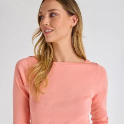 Outlet Ladies Desert Flower 3/4 Sleeve Slash Neck Top Women Basics | Longsleeves