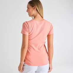 Fashion Ladies Desert Flower V Neck T-Shirt Women Basics | T-Shirts