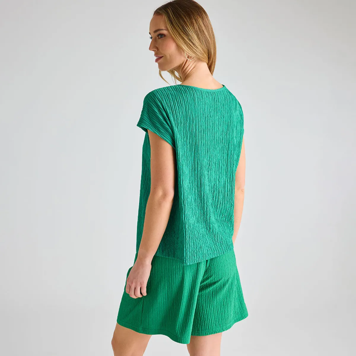 New Ladies Emerald Plisse Shorts Women Plissé | Plissé
