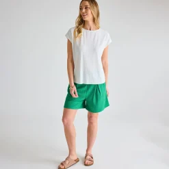 New Ladies Emerald Plisse Shorts Women Plissé | Plissé