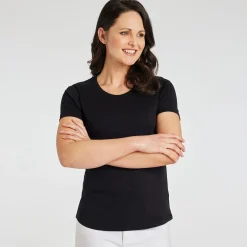 New Ladies Essential Crew Neck Tee Women Basics