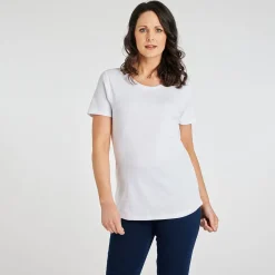 New Ladies Essential Crew Neck Tee Women Basics
