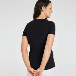 New Ladies Essential Crew Neck Tee Women Basics