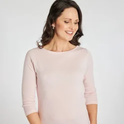 Sale Ladies Essential Slash Neck Top Light Women Basics | Longsleeves