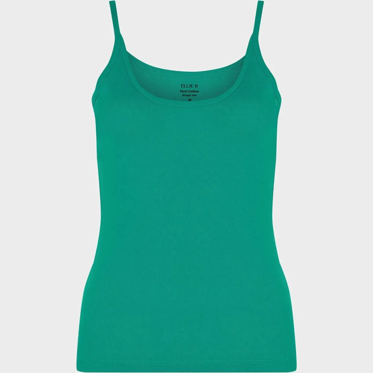 Outlet Ladies Essential Spaghetti Vest Emerald Women Basics | Vests