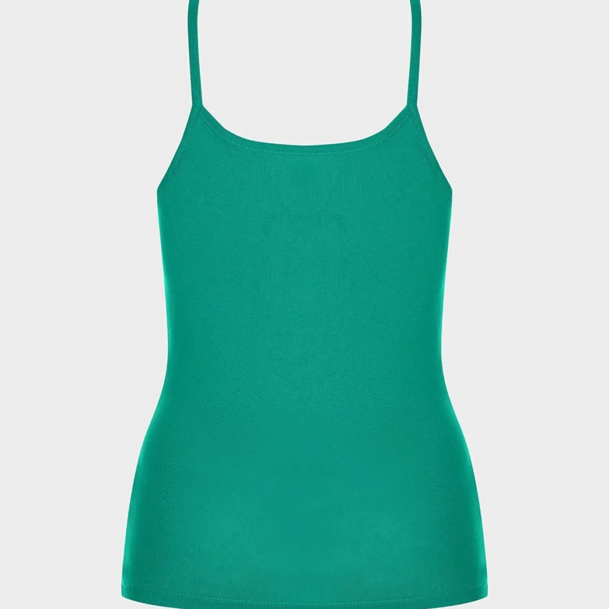 Outlet Ladies Essential Spaghetti Vest Emerald Women Basics | Vests