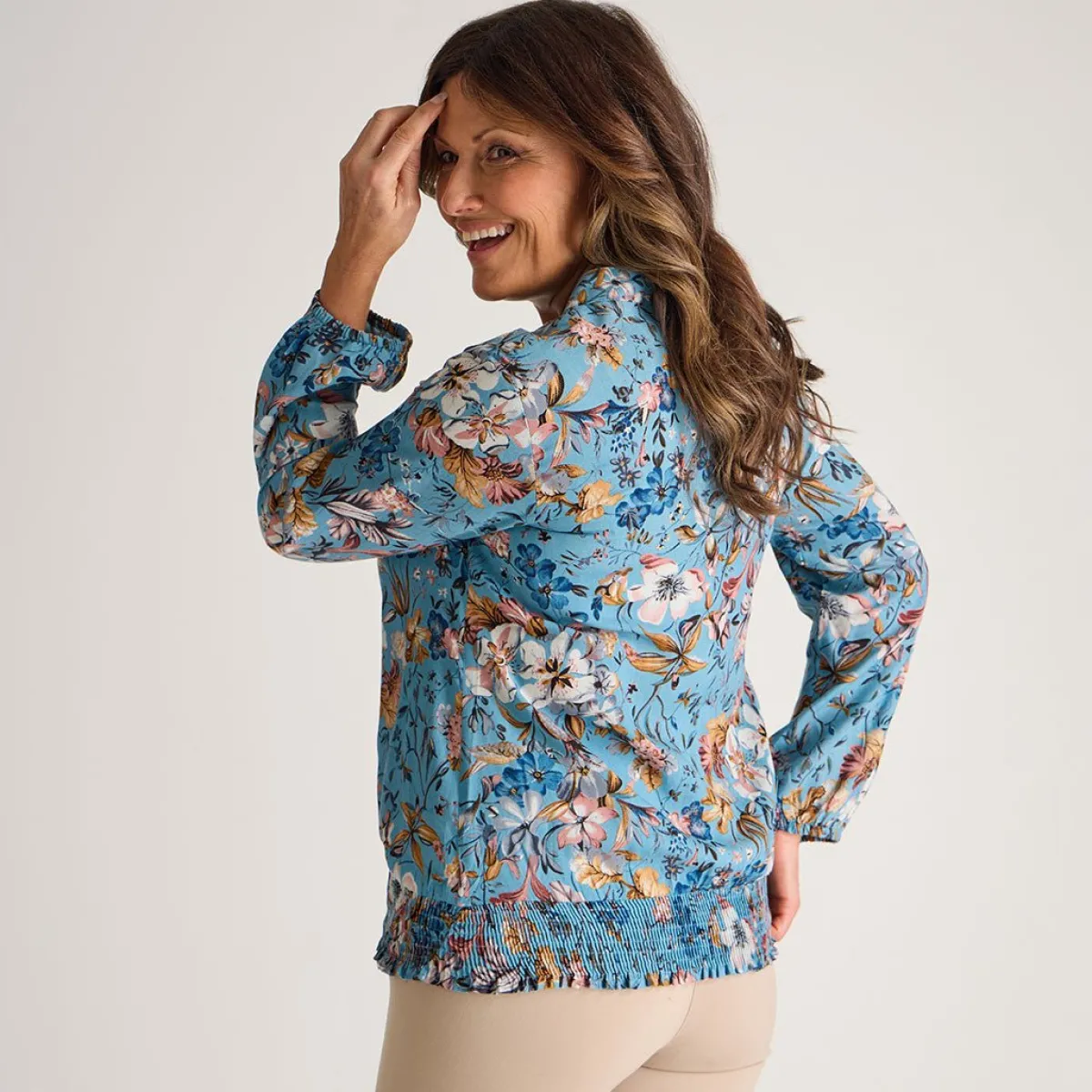 New Ladies Gathered Hem Top Women Tops