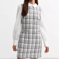 New Ladies Boucle Dress Women Dresses | Dresses