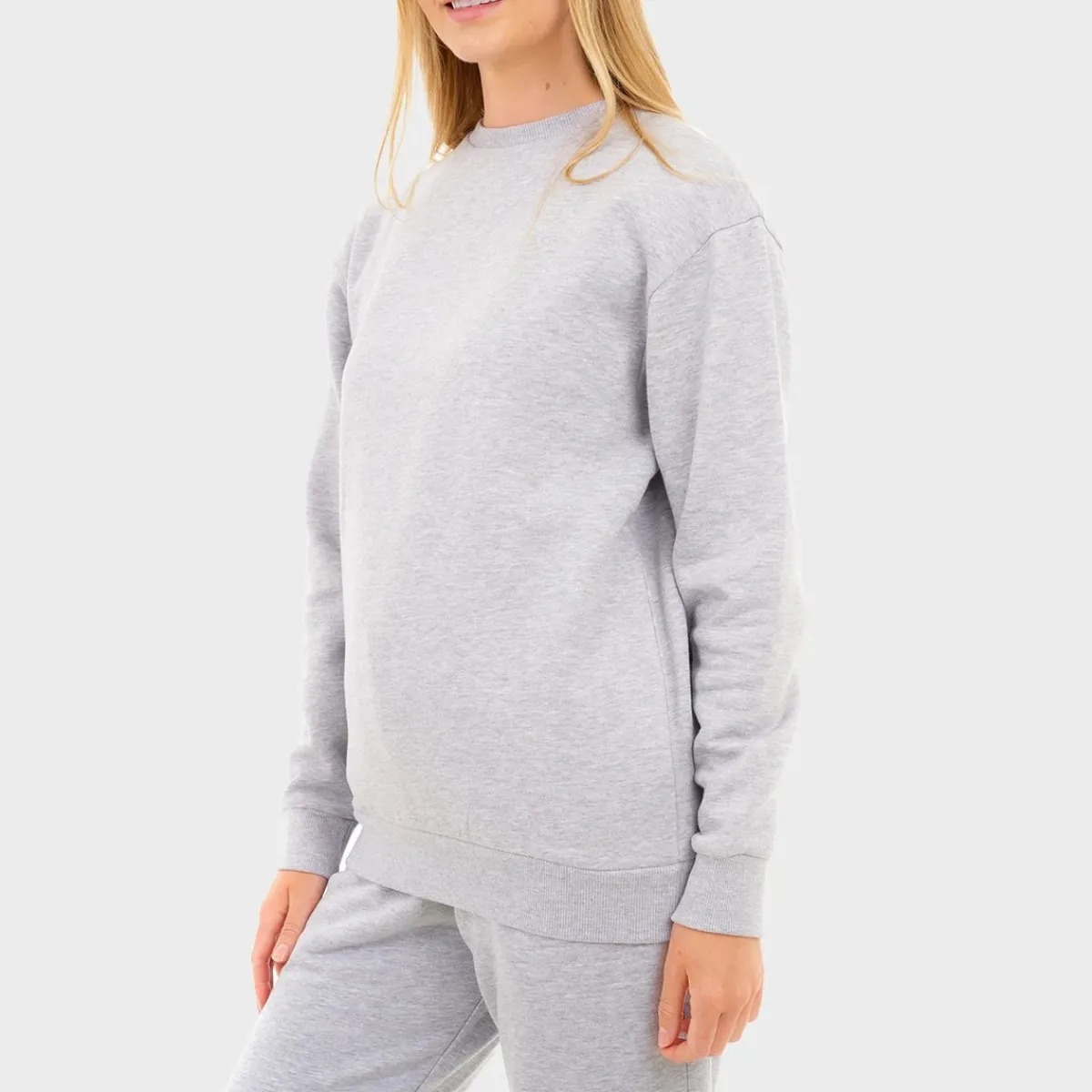 Online Ladies Grey Sweatshirt Women Hoodies & Sweatshirts