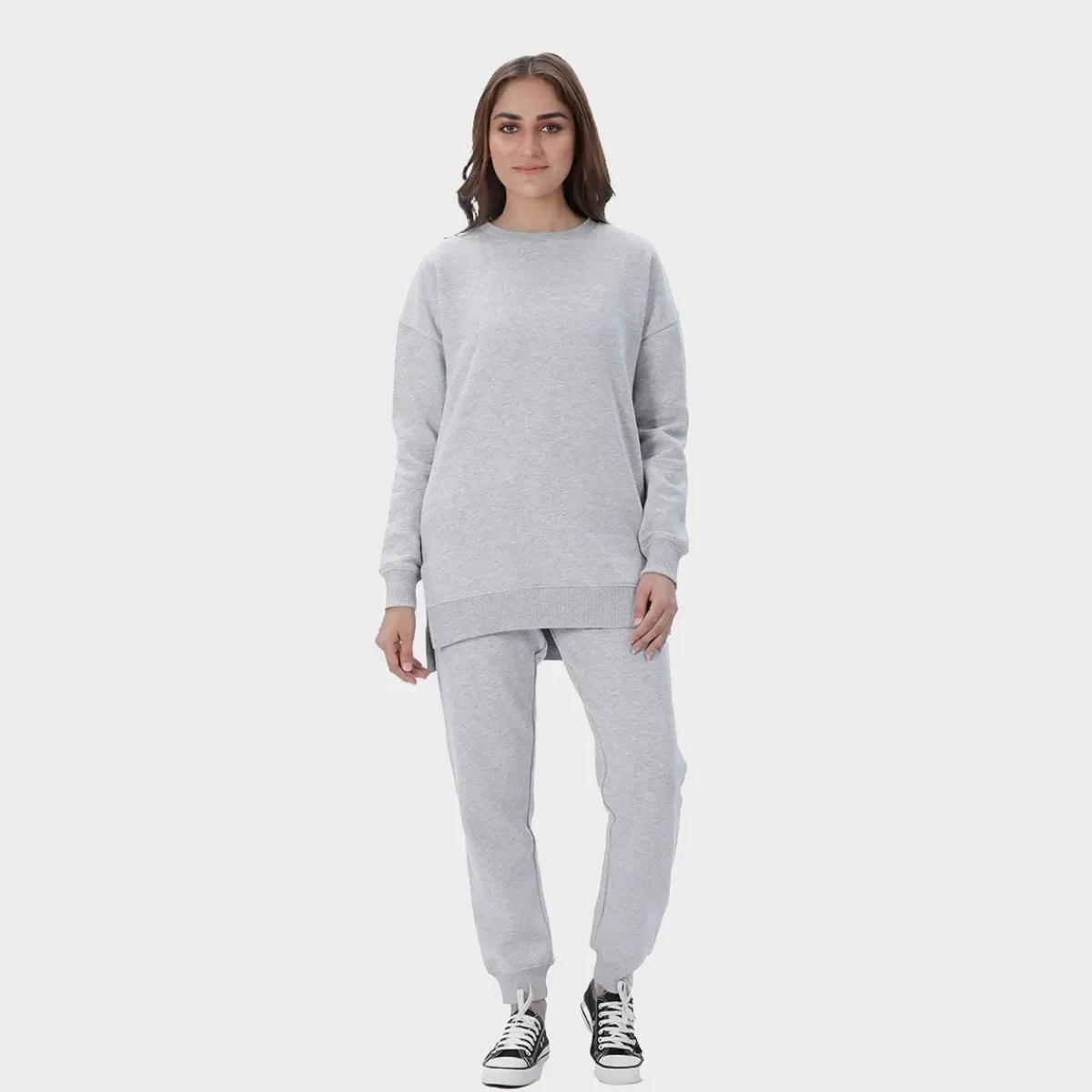 New Ladies Grey Sweatshirt Women Hoodies & Sweatshirts