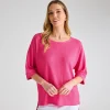 Outlet Ladies Hot 3/4 Sleeve Bubble Top Women Tops