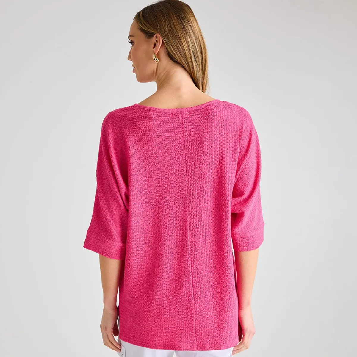 Outlet Ladies Hot 3/4 Sleeve Bubble Top Women Tops