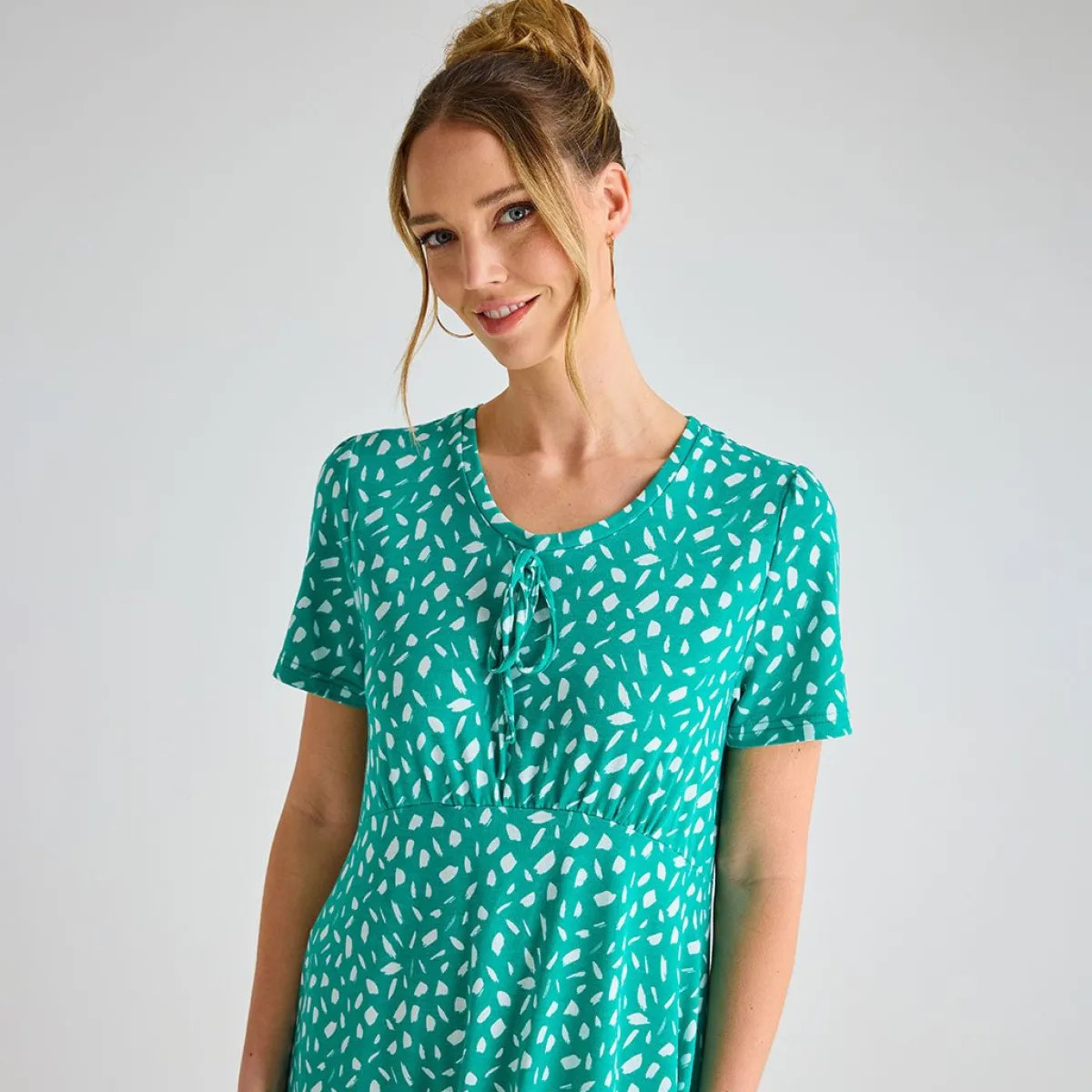 Best Ladies Jade Tie Scoop Neck Dress Women Dresses | Dresses