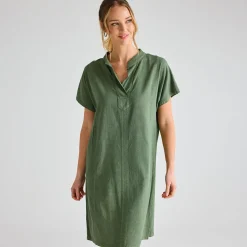 Discount Ladies Linen Pocket Dress Women Linen | Dresses