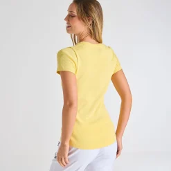 Outlet Ladies Lemon Drop Crew Neck T-Shirt Women Basics | T-Shirts