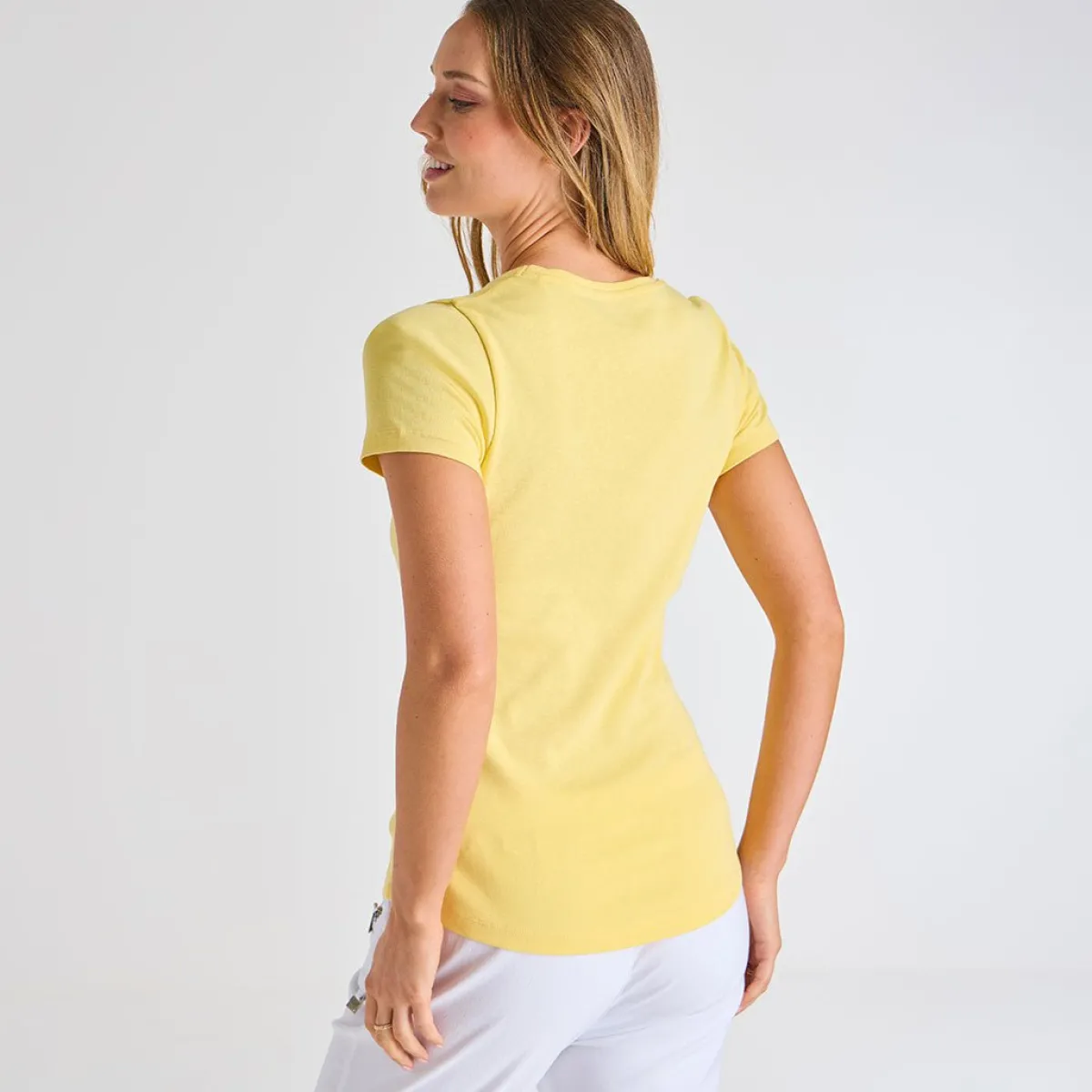 Outlet Ladies Lemon Drop Crew Neck T-Shirt Women Basics | T-Shirts