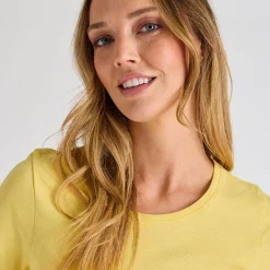 Outlet Ladies Lemon Drop Crew Neck T-Shirt Women Basics | T-Shirts