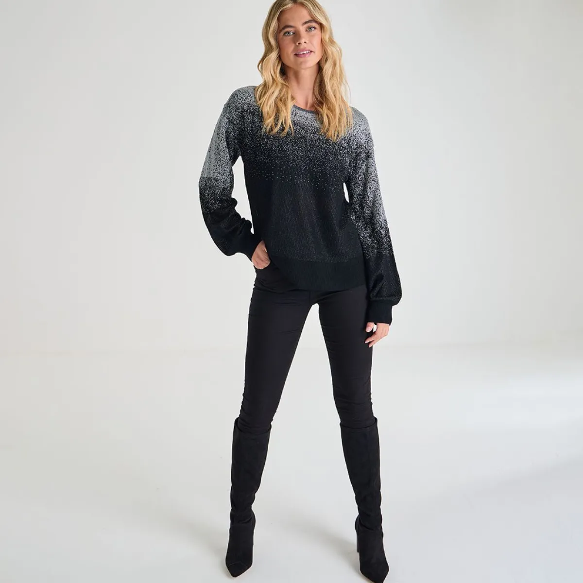 Fashion Ladies Lurex Jumper Women Knitwear | Knitwear