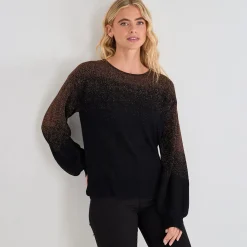 New Ladies Lurex Jumper Women Knitwear | Knitwear