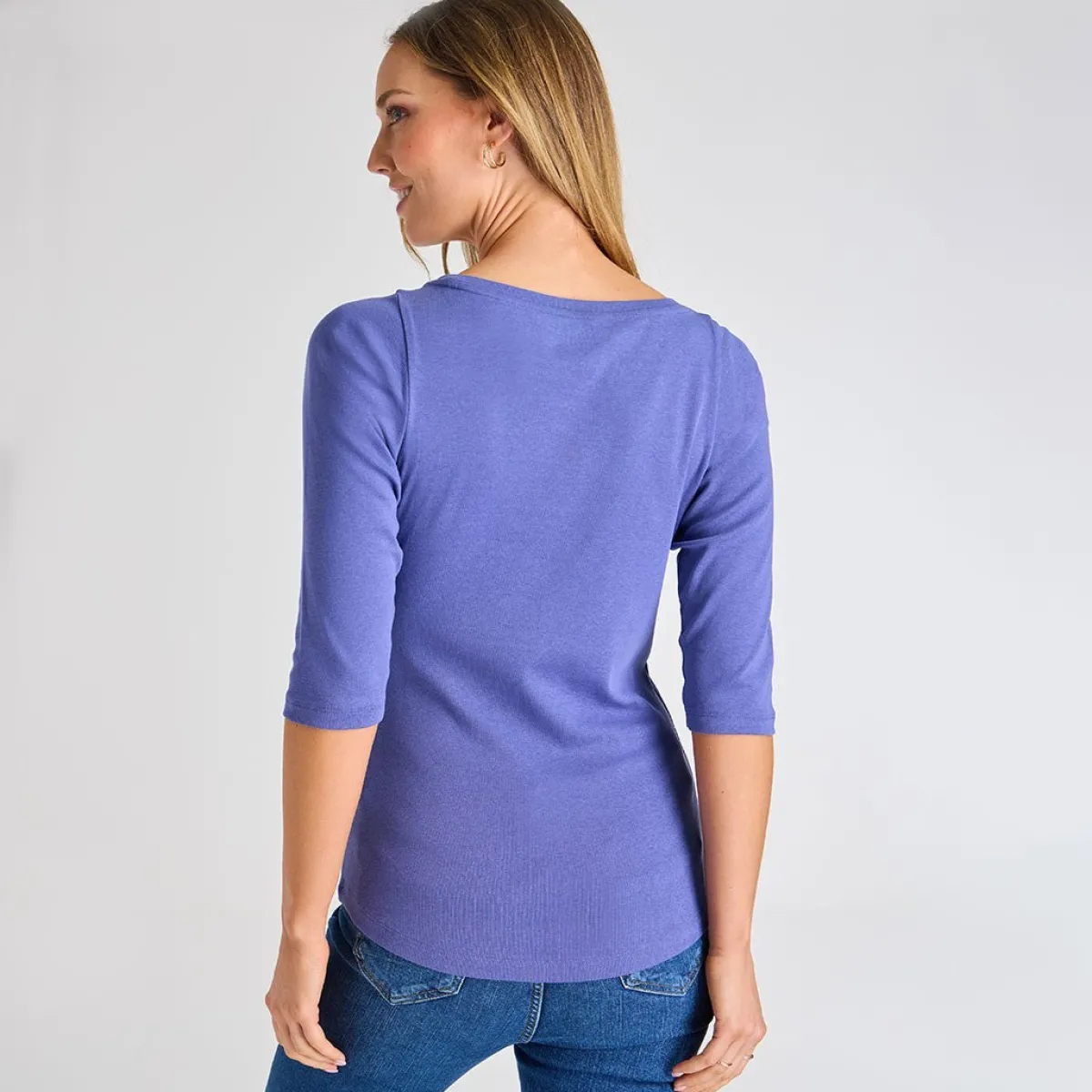 Clearance Ladies Marlin 3/4 Sleeve Slash Neck Top Women Basics | Longsleeves