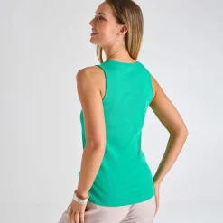 Online Ladies Mint Crew Neck Vest Women Basics | Vests