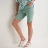 Hot Ladies Mint Denim Turn up Short Women Shorts