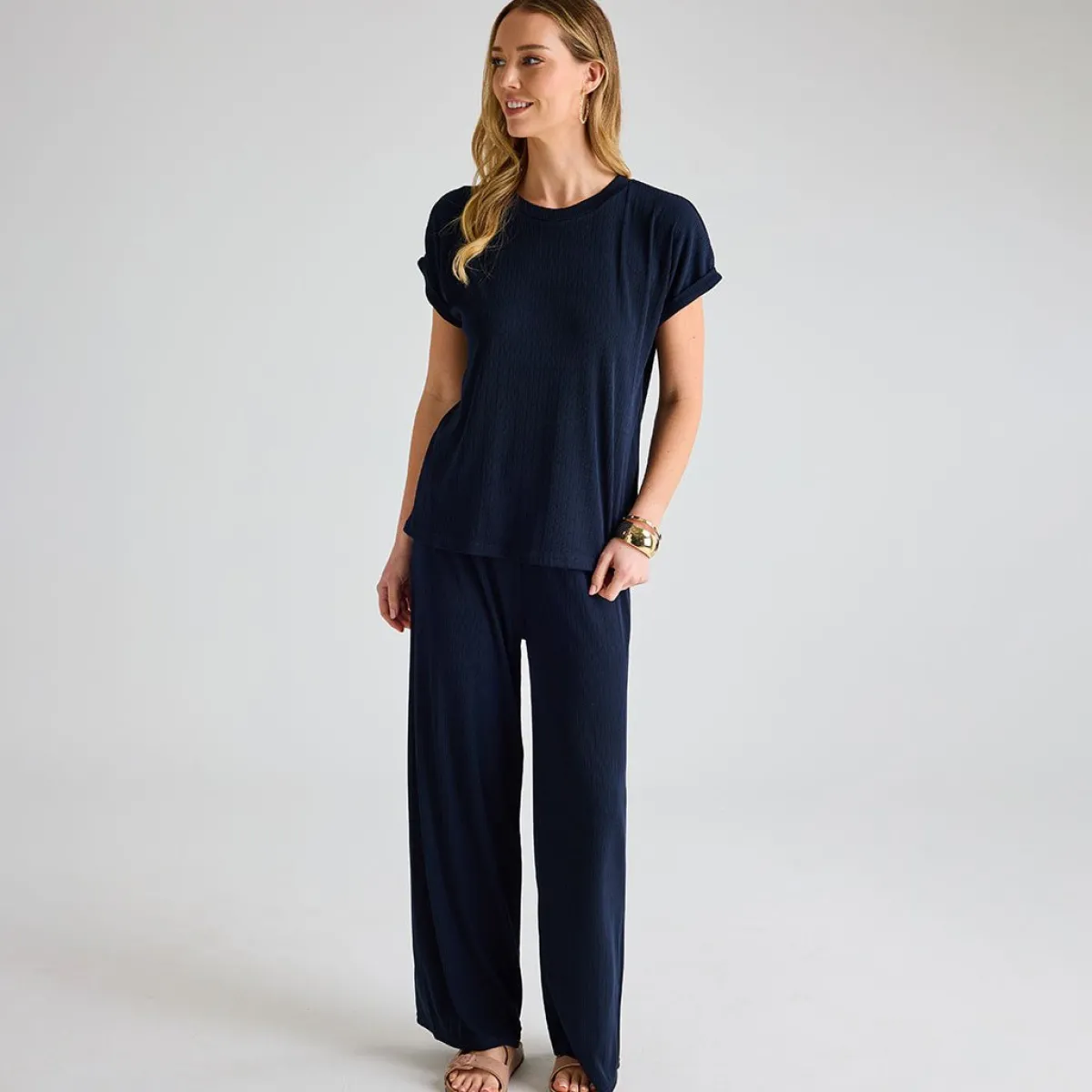 Discount Ladies Plisse Ribbed Trouser Women Plissé | Plissé