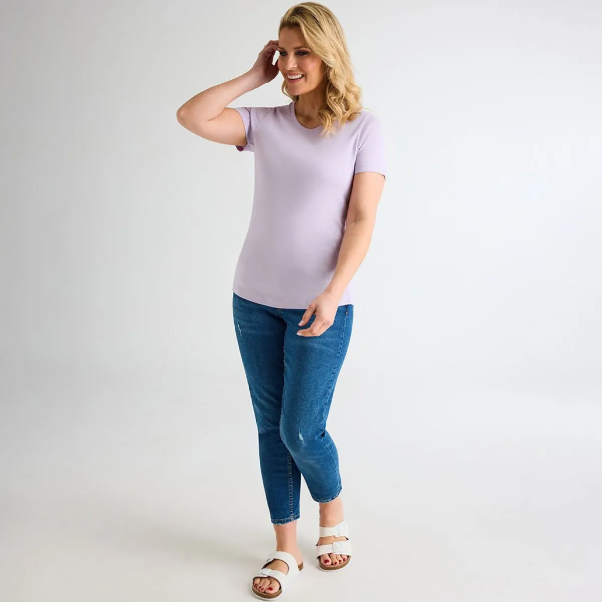 Discount Ladies Pastel Crew Neck T-Shirt Women Basics | T-Shirts