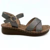 Online Ladies Pewter Strap Sandal Women Footwear