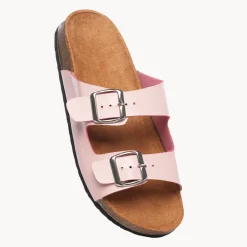 Online Ladies Double Buckle Slider Women Footwear