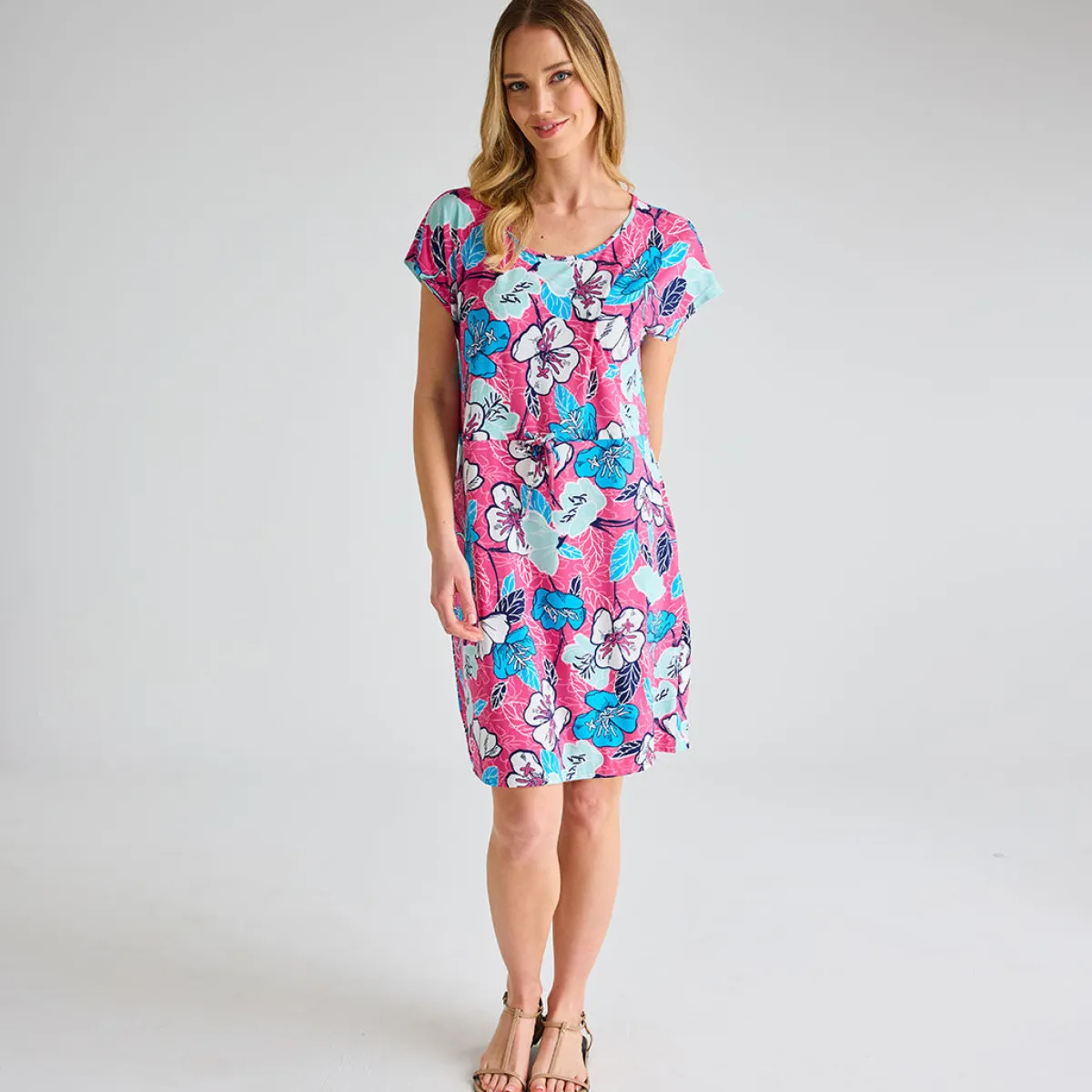 New Ladies Floral Cap Sleeve Printed Dress Women Dresses | Dresses