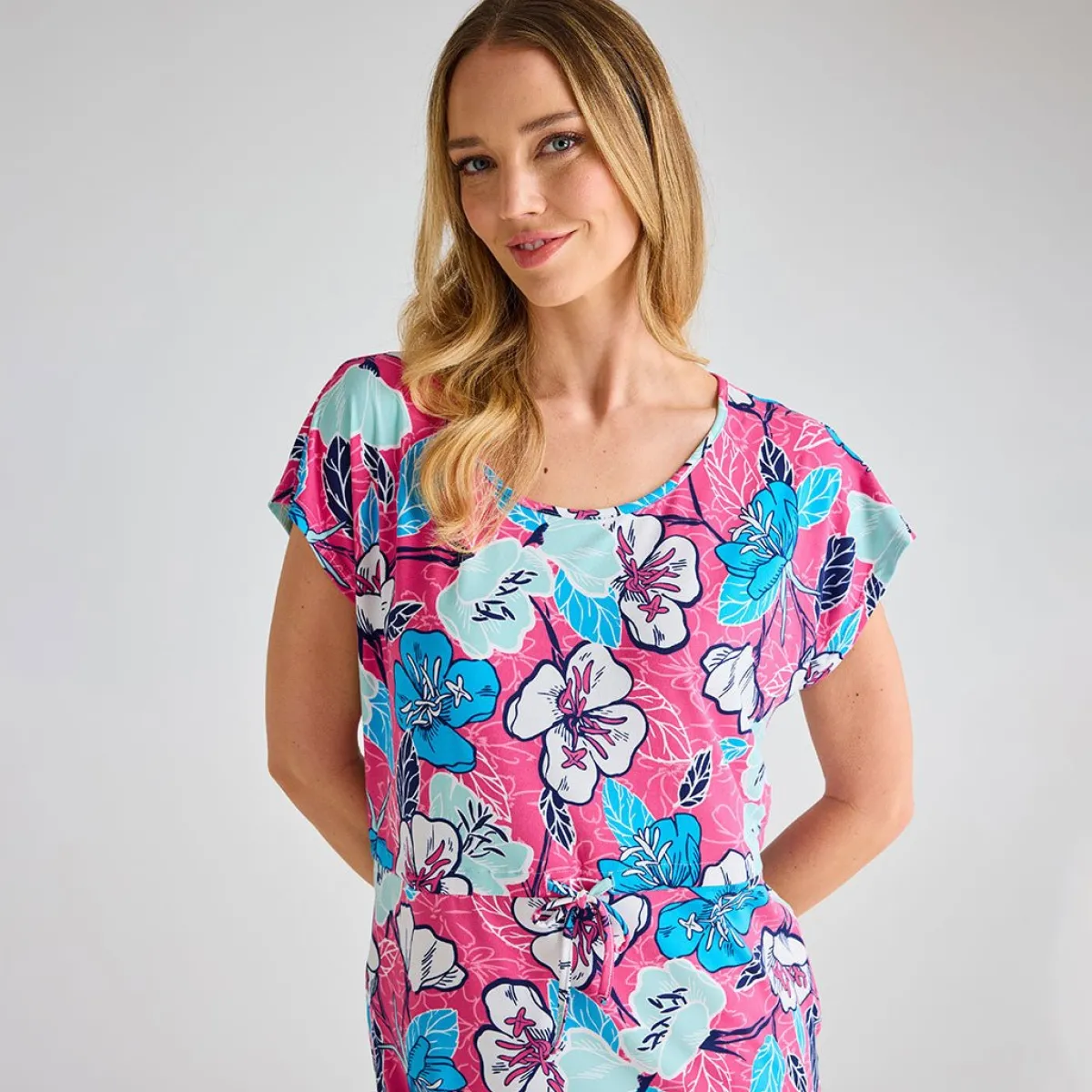 New Ladies Floral Cap Sleeve Printed Dress Women Dresses | Dresses