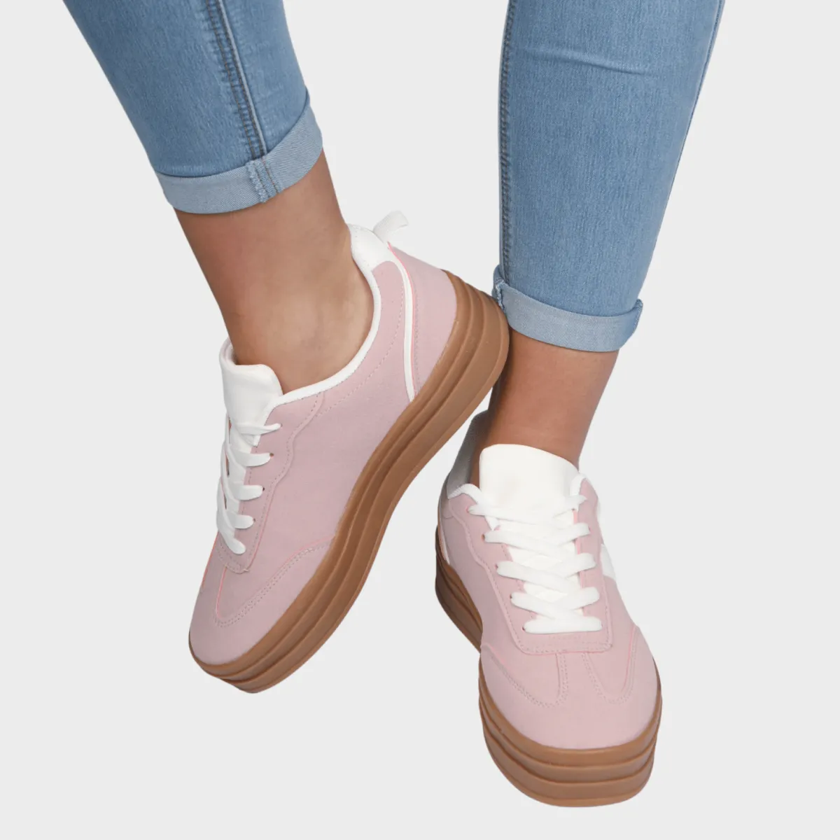 Outlet Ladies Triple Stacked Trainer Women Footwear